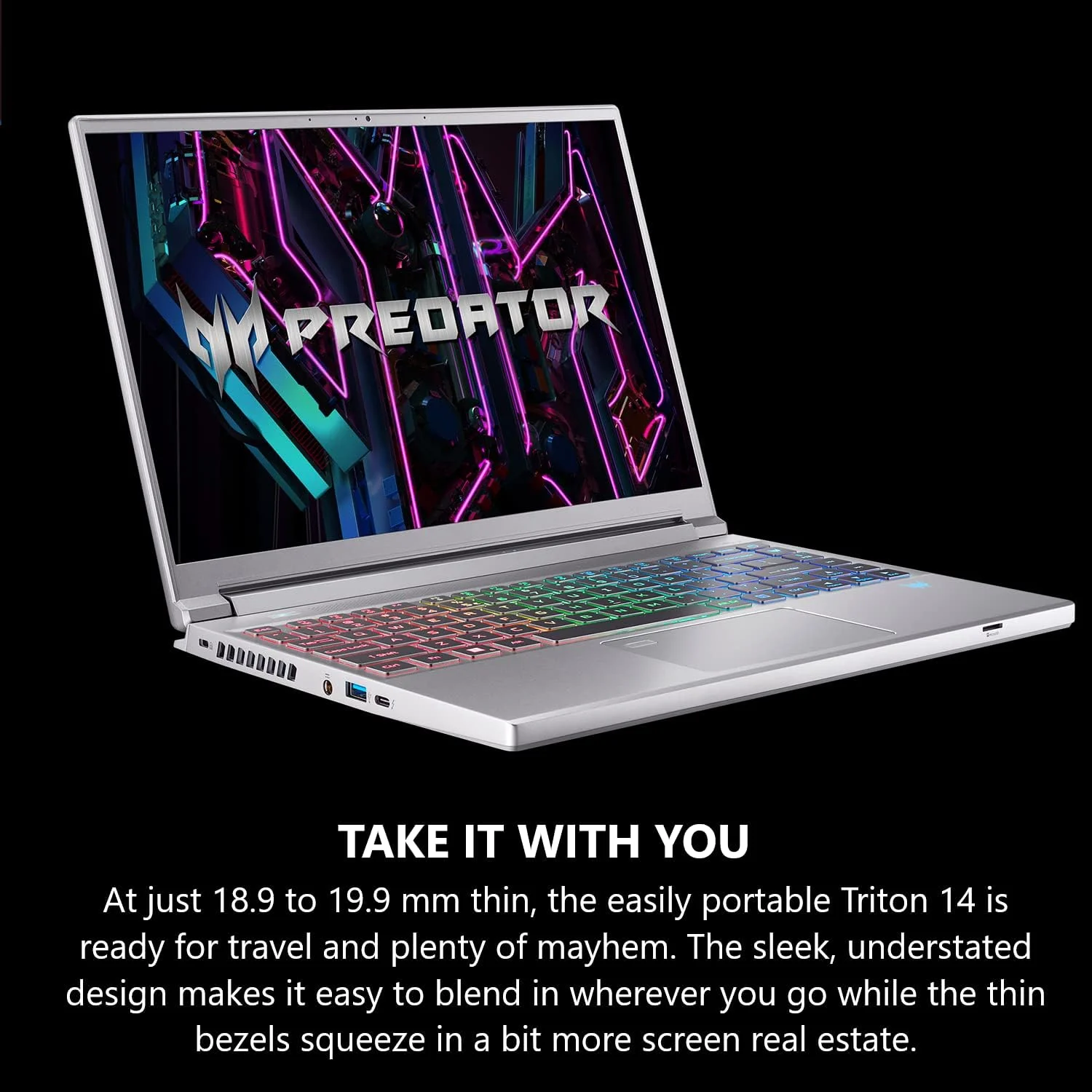 لپ تاپ گیمینگ/خلاقانه Acer Predator Triton 14 | نسل سیزدهم Intel i7-13700H | NVIDIA GeForce RTX 4050 | نمایشگر 14 اینچی WUXGA 165Hz G-SYNC | 16 گیگابایت LPDDR5 | 512 گیگابایت PCIe Gen 4 SSD | Killer WiFi 6E | PT14-51-78B4