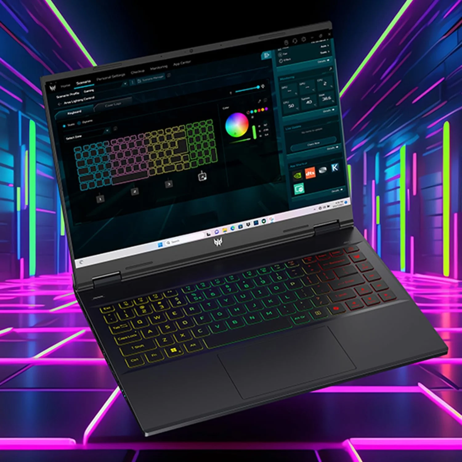 لپ تاپ گیمینگ ایسر Predator Helios Neo 14 | نمایشگر 14.5 اینچی WQXGA+ IPS با نرخ تازه سازی 165 هرتز | مجهز به هوش مصنوعی | پردازنده Intel Core Ultra 9 185H | کارت گرافیک NVIDIA GeForce RTX 4070 | 16 گیگابایت LPDDR5X | 1 ترابایت SSD Gen 4 | PHN14-51-90NF