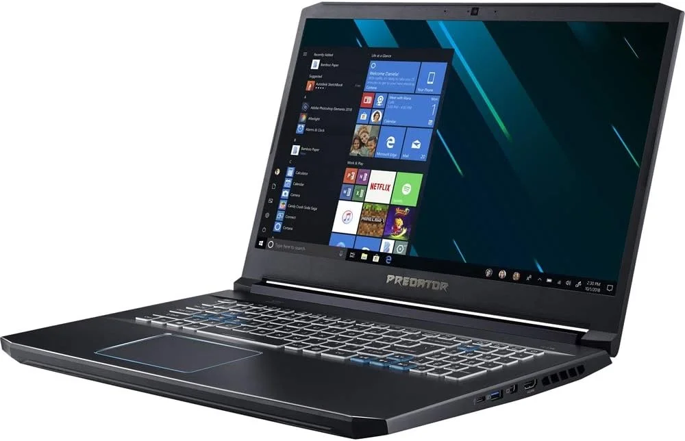 لپ تاپ گیمینگ ایسر Predator Helios 300، صفحه نمایش 17.3 اینچی Full HD IPS، پردازنده Intel i7-9750H، کارت گرافیک GTX 1660 Ti 6GB، رم 8GB DDR4، حافظه SSD 512GB PCIe NVMe، کیبورد با نور پس زمینه RGB، PH317-53-77HB