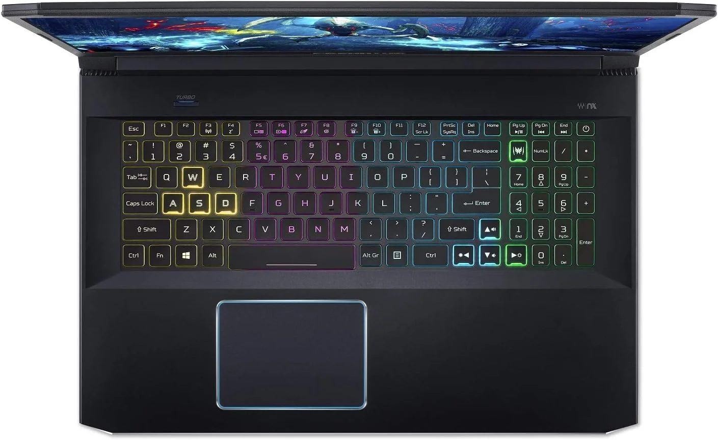 لپ تاپ گیمینگ ایسر Predator Helios 300، صفحه نمایش 17.3 اینچی Full HD 144Hz 3ms IPS، پردازنده Intel i7-9750H، کارت گرافیک GeForce RTX 2070 Max-Q، رم 16 گیگابایتی DDR4، حافظه SSD 512 گیگابایتی PCIe NVMe، کیبورد با نور پس زمینه RGB، PH317-53-79KB