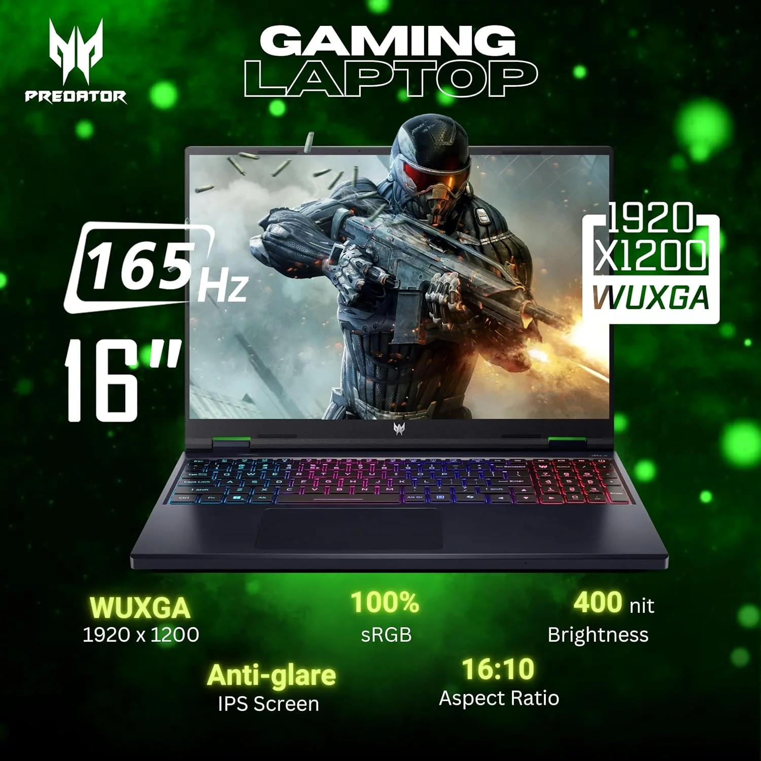 لپ تاپ گیمینگ Acer Predator Helios Neo 16، نمایشگر 16 اینچی 165 هرتز WUXGA، پردازنده Core i9-14900HX (تا 5.80 گیگاهرتز)، کارت گرافیک GeForce RTX 4060، کیبورد با نور پس زمینه RGB، لپ تاپ هوش مصنوعی Copilot، ویندوز 11 هوم، مشکی (16 گیگابایت رم DDR5 | 1 ترابایت SSD)