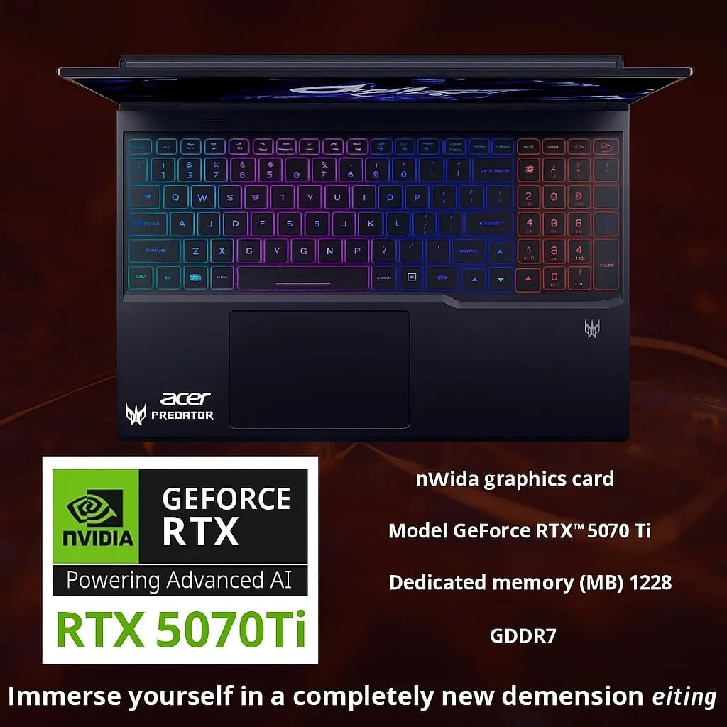 لپ تاپ گیمینگ ایسر Predator Helios Neo 16 AI، پردازنده Intel Core Ultra 9 275HX، کارت گرافیک NVIDIA GeForce RTX 5070 Ti، صفحه نمایش 16 اینچی 240 هرتز OLED WQXGA، رم 32 گیگابایتی DDR5، حافظه SSD 1 ترابایتی، Wi-Fi 6E، ویندوز 11 به همراه پد ماوس Consumix لپ تاپ گیمینگ ایسر Predator Helios Neo 16 AI، پردازنده Intel Core Ultra 9 275HX، کارت گرافیک NVIDIA GeForce RTX 5070 Ti، صفحه نمایش 16 اینچی 240 هرتز OLED WQXGA، رم 32 گیگابایتی DDR5، حافظه SSD 1 ترابایتی، Wi-Fi 6E، ویندوز 11 به همراه پد ماوس Consumix