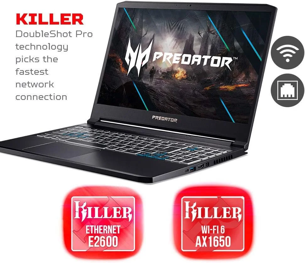 لپ تاپ گیمینگ Acer Predator Triton 300، پردازنده Intel i7-10750H، کارت گرافیک NVIDIA GeForce RTX 2060، صفحه نمایش 15.6 اینچی Full HD IPS 144Hz 3ms، رم 16 گیگابایتی Dual-Channel DDR4، حافظه SSD NVMe 1 ترابایتی، WiFi 6، کیبورد با نور پس زمینه RGB، PT315-52-78W1 لپ تاپ گیمینگ Acer Predator Triton 300، پردازنده Intel i7-10750H، کارت گرافیک NVIDIA GeForce RTX 2060، صفحه نمایش 15.6 اینچی Full HD IPS 144Hz 3ms، رم 16 گیگابایتی Dual-Channel DDR4، حافظه SSD NVMe 1 ترابایتی، WiFi 6، کیبورد با نور پس زمینه RGB، PT315-52-78W1