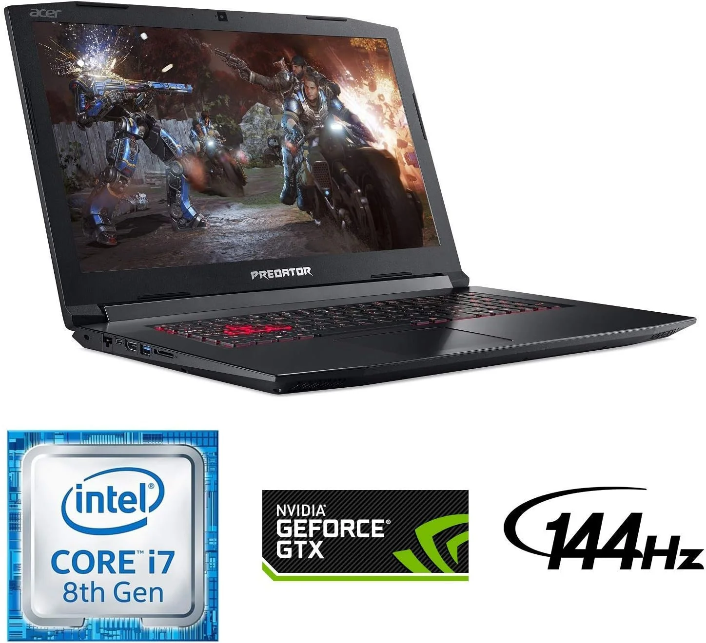 لپ تاپ گیمینگ ایسر Predator Helios 300 PH317-52-77A4، پردازنده Intel Core i7-8750H، کارت گرافیک GeForce GTX 1060 با قابلیت اورکلاک، صفحه نمایش 17.3 اینچی Full HD 144Hz، رم 16GB DDR4، حافظه SSD 256GB PCIe NVMe، هارد دیسک 1TB، آماده واقعیت مجازی لپ تاپ گیمینگ ایسر Predator Helios 300 PH317-52-77A4، پردازنده Intel Core i7-8750H، کارت گرافیک GeForce GTX 1060 با قابلیت اورکلاک، صفحه نمایش 17.3 اینچی Full HD 144Hz، رم 16GB DDR4، حافظه SSD 256GB PCIe NVMe، هارد دیسک 1TB، آماده واقعیت مجازی