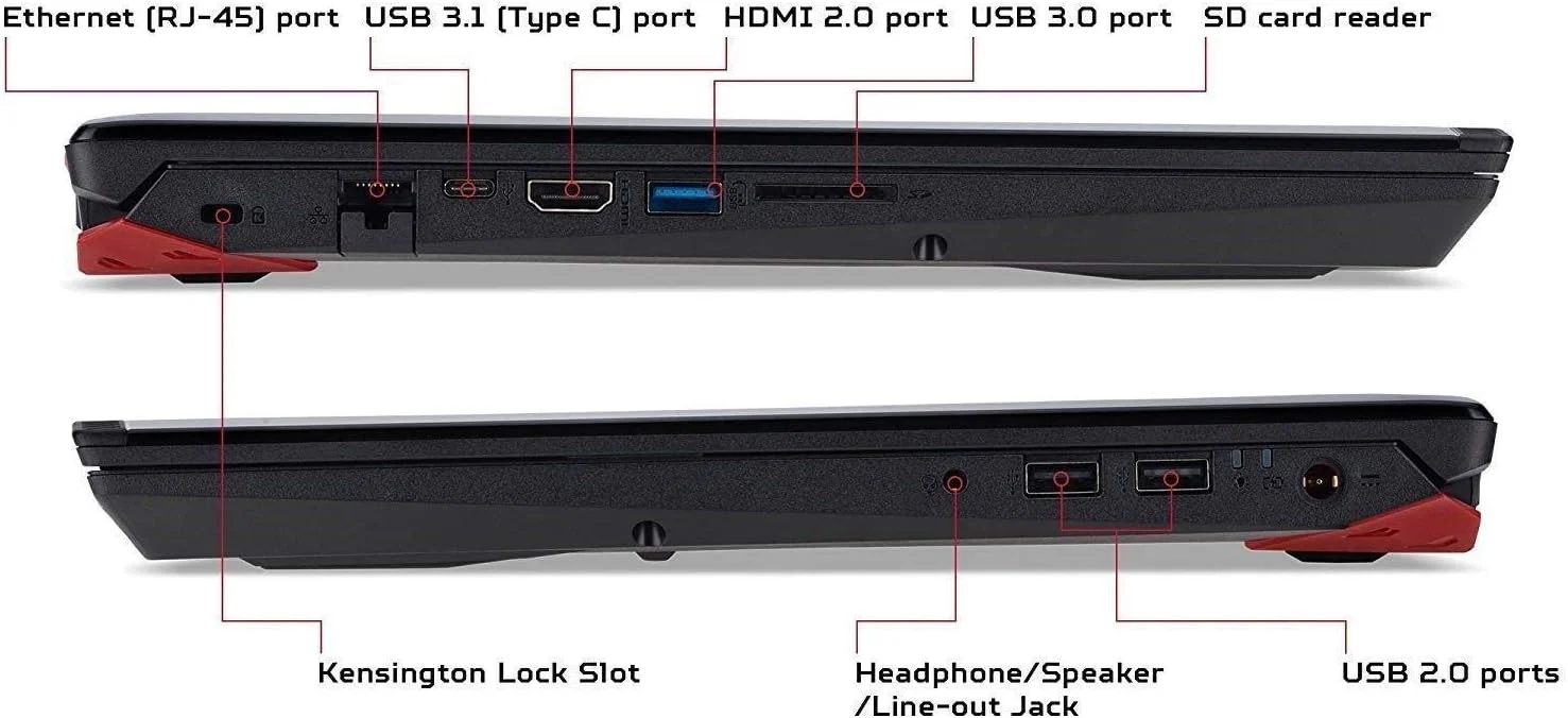 لپ تاپ گیمینگ Acer Predator Helios 300 VR Reality 2019 با صفحه نمایش 15.6 اینچی FHD IPS، پردازنده نسل هشتم Intel Hexa-Core i7-8750H تا 4.1 گیگاهرتز، 32 گیگابایت DDR4، 512 گیگابایت PCIE SSD + 1 ترابایت HDD، کارت گرافیک GTX 1060 6GB، وای فای AC، ویندوز 10