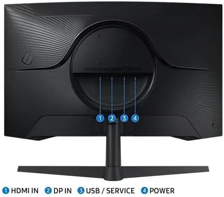 مانیتور گیمینگ خمیده 27 اینچی سامسونگ Odyssey G5 G55C QHD، نرخ تازه سازی 165 هرتز و زمان پاسخگویی 1 میلی ثانیه (MPRT)، صفحه نمایش خمیده 1000R، AMD FreeSync، نسخه خاورمیانه (عرضه جدید) - LS27CG552EMXUE
