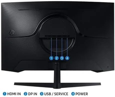 مانیتور گیمینگ خمیده 32 اینچ سامسونگ Odyssey G5 G55C QHD، نرخ تازه سازی 165 هرتز و زمان پاسخگویی 1 میلی ثانیه (MPRT)، صفحه نمایش خمیده 1000R، AMD FreeSync، نسخه خاورمیانه (عرضه جدید) - LS32CG552EMXUE