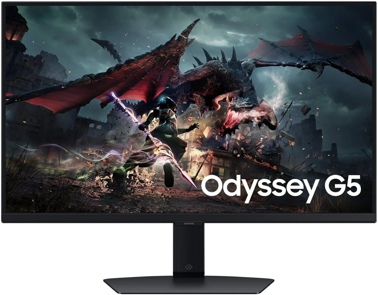 مانیتور گیمینگ 27 اینچی سامسونگ Odyssey G50D QHD، نرخ تازه‌سازی 180 هرتز و زمان پاسخ‌دهی 1 میلی‌ثانیه، HDR 400، AMD FreeSync، پایه ارگونومیک، نسخه خاورمیانه (عرضه جدید) - LS27DG502EMXUE
