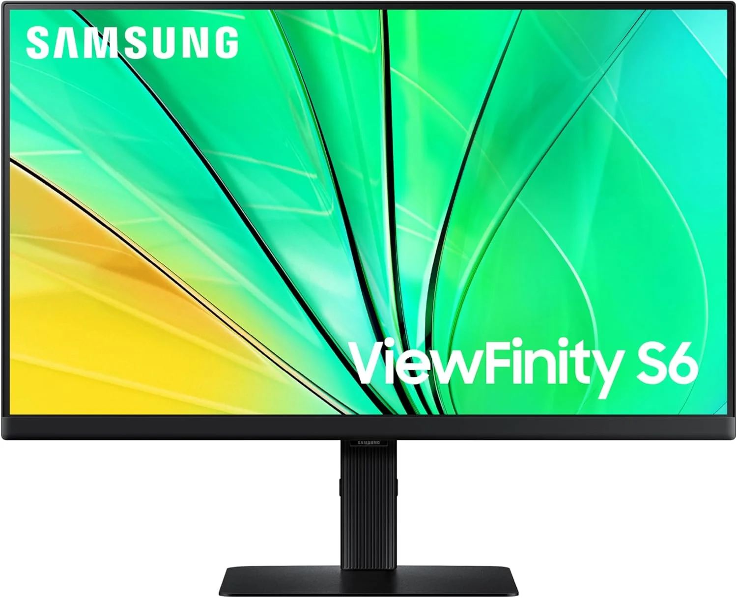 مانیتور کامپیوتر 24 اینچی سامسونگ ViewFinity S6 (S60D) سری QHD با رزولوشن بالا، 100 هرتز، HDR10، پورت‌های متعدد شامل HDMI، DisplayPort، USB-A، نصب آسان، پایه با قابلیت تنظیم ارتفاع، LS24D606EANXZA، 2024
