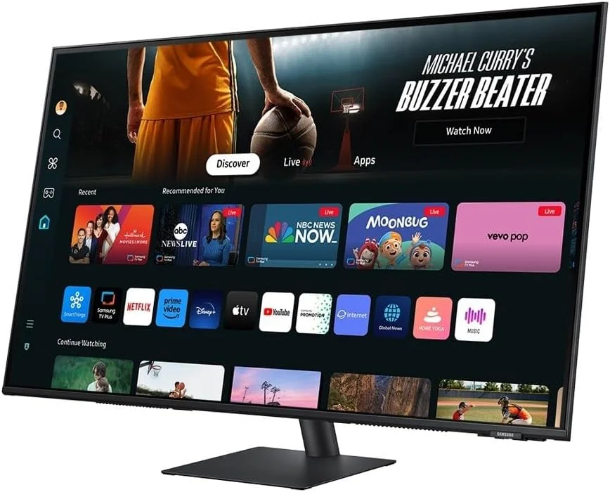 مانیتور هوشمند سامسونگ M7 2024 سایز 43 اینچ VA 4K UHD مدل M70D با صفحه نمایش هوشمند، بلندگو، HDMI، USB-C، هاب USB، WiFi، مشکی | LS43DM702UMXUE مانیتور هوشمند سامسونگ M7 2024 سایز 43 اینچ VA 4K UHD مدل M70D با صفحه نمایش هوشمند، بلندگو، HDMI، USB-C، هاب USB، WiFi، مشکی | LS43DM702UMXUE