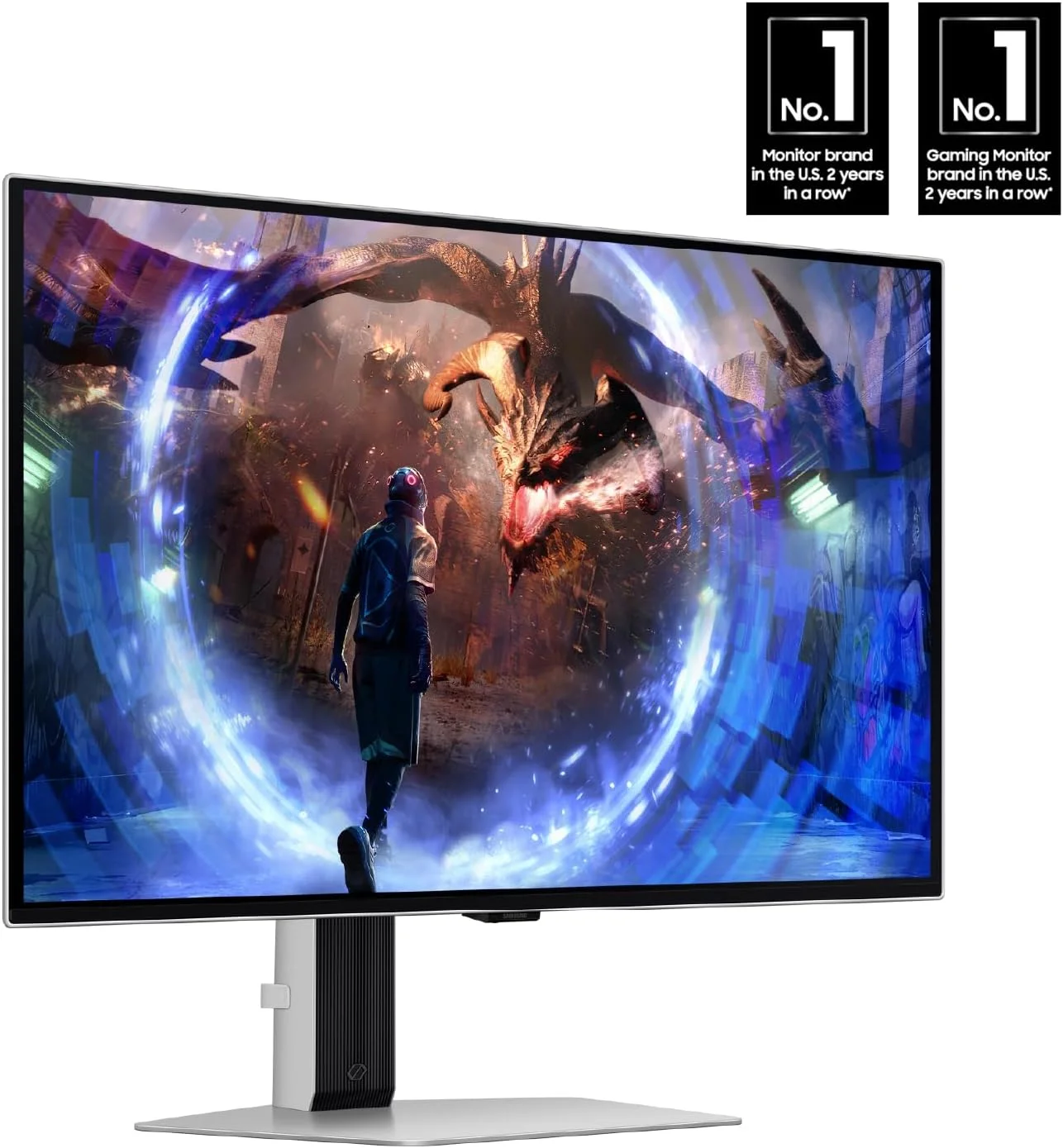 مانیتور گیمینگ 27 اینچی OLED سامسونگ Odyssey G6 (G60SD) با کیفیت QHD، نرخ نوسازی 360 هرتز، زمان پاسخگویی 0.03 میلی‌ثانیه، ضد انعکاس نور، طراحی فلزی شیک، مدل LS27DG602SNXZA، سال 2024