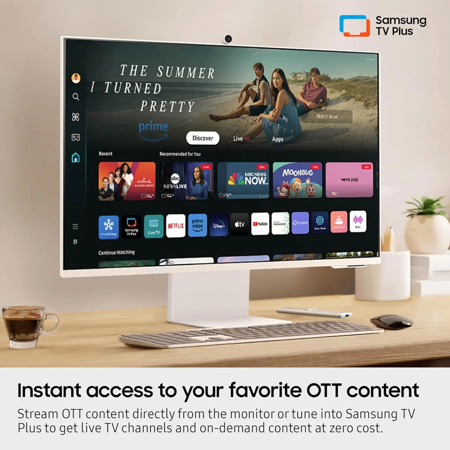 مانیتور هوشمند 32 اینچی 4K UHD سامسونگ سری M8 (M80D) با قابلیت پخش تلویزیون، بلندگوها، HDR10+، ارتقاء مقیاس هوش مصنوعی، USB-C، پایه ارگونومیک، دوربین SlimFit، Gaming Hub، مدل LS32DM801UNXZA، سال 2024 مانیتور هوشمند 32 اینچی 4K UHD سامسونگ سری M8 (M80D) با قابلیت پخش تلویزیون، بلندگوها، HDR10+، ارتقاء مقیاس هوش مصنوعی، USB-C، پایه ارگونومیک، دوربین SlimFit، Gaming Hub، مدل LS32DM801UNXZA، سال 2024