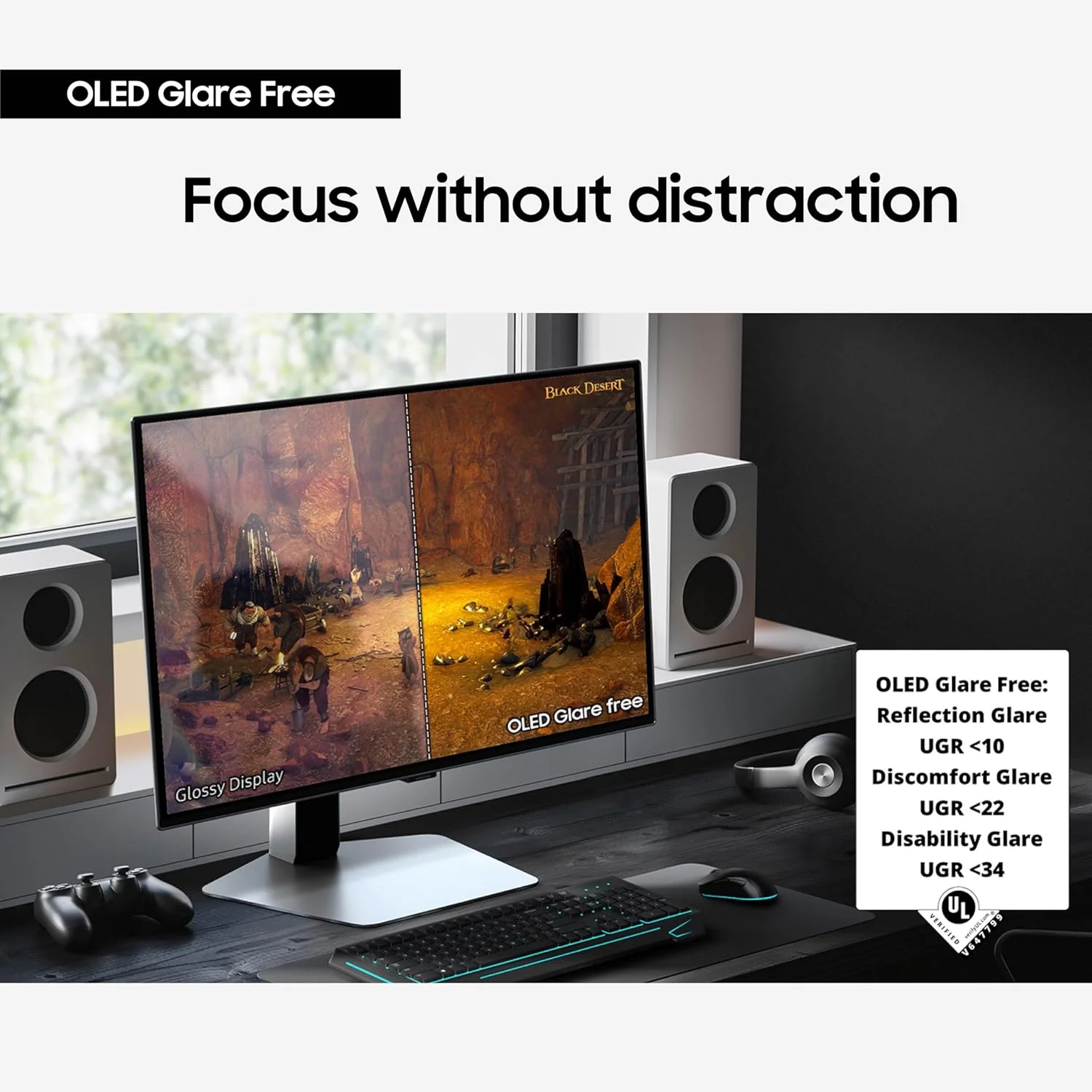 مانیتور گیمینگ 27 اینچی OLED سامسونگ Odyssey G6 (G60SD) با کیفیت QHD، نرخ نوسازی 360 هرتز، زمان پاسخگویی 0.03 میلی‌ثانیه، ضد انعکاس نور، طراحی فلزی شیک، مدل LS27DG602SNXZA، سال 2024