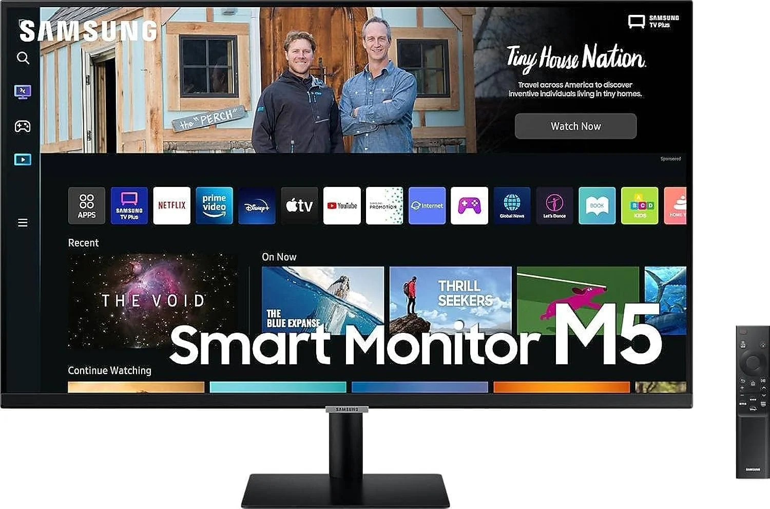 مانیتور 27 اینچی FHD تخت سامسونگ مدل LS27BM500EMXUE 27BM500 با تجربه Smart TV، مشکی