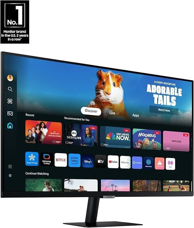 مانیتور هوشمند سامسونگ M5 2024 سایز 32 اینچ VA FHD (1,920 x 1,080) مدل M50D با صفحه نمایش هوشمند، بلندگو، HDMI، وای فای، بلوتوث، مشکی | LS32DM500EMXUE مانیتور هوشمند سامسونگ M5 2024 سایز 32 اینچ VA FHD (1,920 x 1,080) مدل M50D با صفحه نمایش هوشمند، بلندگو، HDMI، وای فای، بلوتوث، مشکی | LS32DM500EMXUE