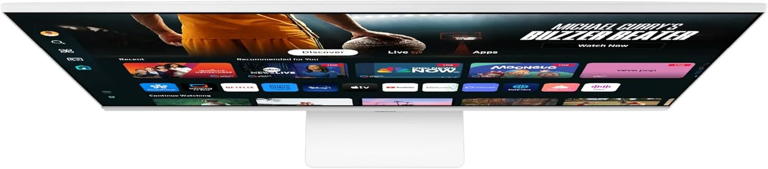 مانیتور هوشمند 32 اینچی 4K UHD سامسونگ سری M7 (M70D) با قابلیت پخش جریانی تلویزیون، بلندگوها، HDR10، USB-C، پورتهای متعدد، Gaming Hub، ریموت SolarCell، ابزارهای دسترسی بصری، LS32DM703UNXZA، 2024، سفید مانیتور هوشمند 32 اینچی 4K UHD سامسونگ سری M7 (M70D) با قابلیت پخش جریانی تلویزیون، بلندگوها، HDR10، USB-C، پورتهای متعدد، Gaming Hub، ریموت SolarCell، ابزارهای دسترسی بصری، LS32DM703UNXZA، 2024، سفید