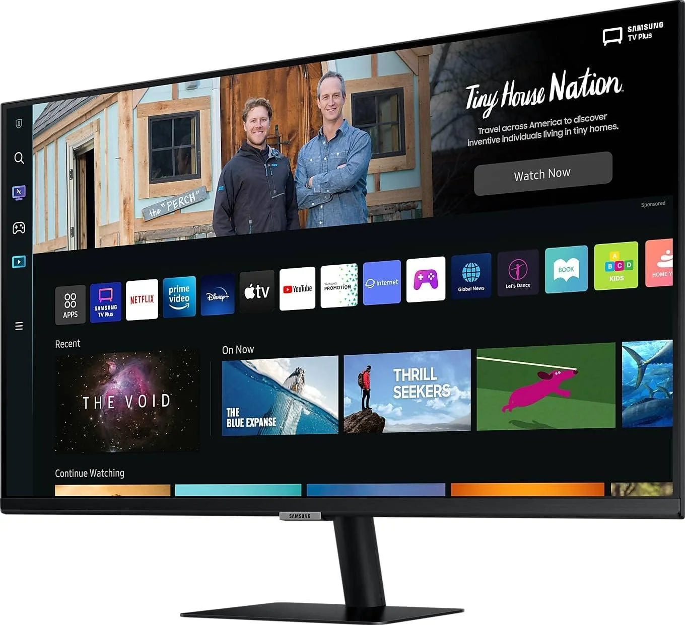 مانیتور 27 اینچی FHD تخت سامسونگ مدل LS27BM500EMXUE 27BM500 با تجربه Smart TV، مشکی