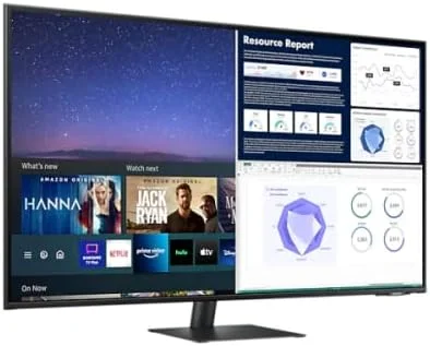 مانیتور هوشمند 43 اینچی سامسونگ 4K UHD با USB-C | اتصال بیسیم با وایفای، بلوتوث، تلفن، مانیتور و لپتاپ، بلندگوی داخلی با برنامههای هوشمند و ریموت کنترل صوتی | LS43AM700UMXUE مانیتور هوشمند 43 اینچی سامسونگ 4K UHD با USB-C | اتصال بیسیم با وایفای، بلوتوث، تلفن، مانیتور و لپتاپ، بلندگوی داخلی با برنامههای هوشمند و ریموت کنترل صوتی | LS43AM700UMXUE
