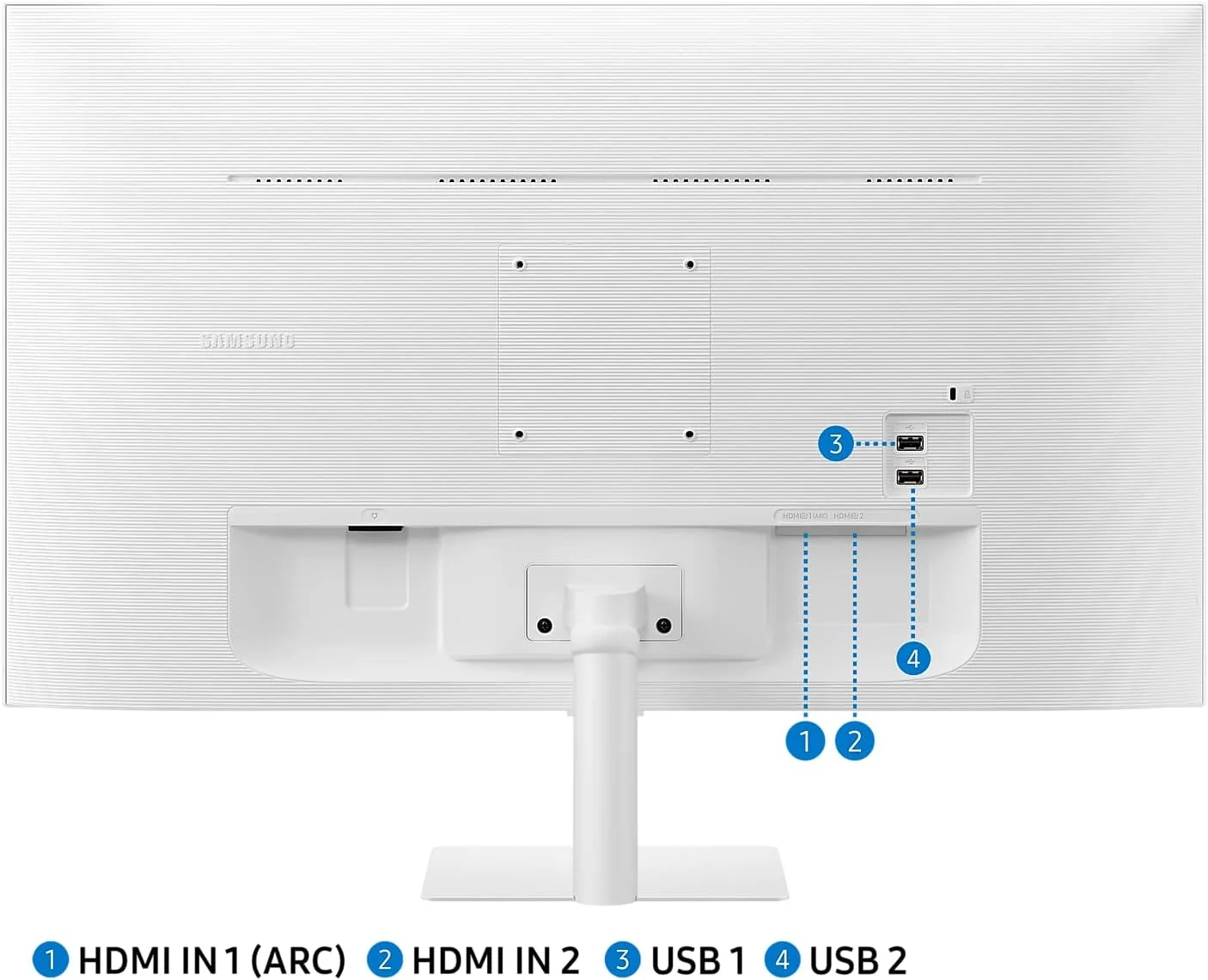 مانیتور هوشمند 32 اینچی سامسونگ مدل 32CM501 M5 با کیفیت FullHD، دارای HDMI، هاب USB، وای فای و بلوتوث - سفید مانیتور هوشمند 32 اینچی سامسونگ مدل 32CM501 M5 با کیفیت FullHD، دارای HDMI، هاب USB، وای فای و بلوتوث - سفید