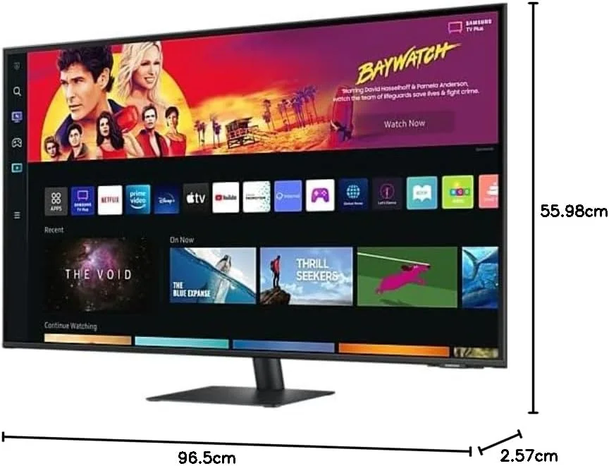 مانیتور هوشمند 43 اینچی 4K UHD سامسونگ USB-C | اتصال بیسیم Wifi، بلوتوث، با بلندگوی داخلی | تجربه تلویزیون هوشمند، فضای کاری و IoT Hub با ریموت صوتی | LS43BM700UMXUE مانیتور هوشمند 43 اینچی 4K UHD سامسونگ USB-C | اتصال بیسیم Wifi، بلوتوث، با بلندگوی داخلی | تجربه تلویزیون هوشمند، فضای کاری و IoT Hub با ریموت صوتی | LS43BM700UMXUE