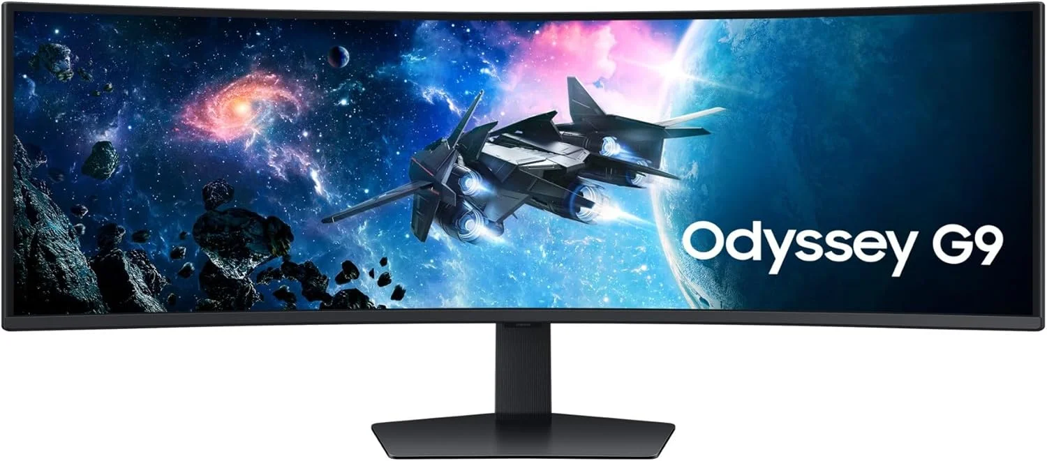مانیتور گیمینگ 49 اینچی Dual QHD سامسونگ Odyssey G9 G9G95C با زمان پاسخگویی 1 میلی‌ثانیه و نرخ تازه‌سازی 240 هرتز، صفحه نمایش خمیده 1000R، AMD FreeSync Premium Pro، نسخه خاورمیانه (عرضه جدید) - LS49CG954EMXUE