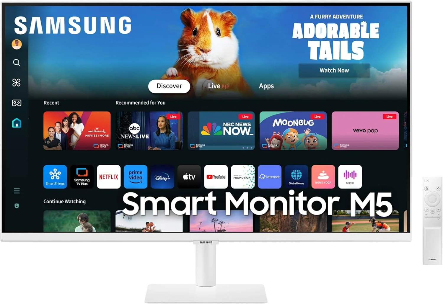 مانیتور هوشمند 27 اینچی FHD سامسونگ سری M5 (M50D) با قابلیت پخش تلویزیون، بلندگوها، HDR10، مرکز بازی، پورت های متعدد، ردیاب تمرین، ابزارهای دسترسی بصری، LS27DM501ENXZA، 2024 مانیتور هوشمند 27 اینچی FHD سامسونگ سری M5 (M50D) با قابلیت پخش تلویزیون، بلندگوها، HDR10، مرکز بازی، پورت های متعدد، ردیاب تمرین، ابزارهای دسترسی بصری، LS27DM501ENXZA، 2024