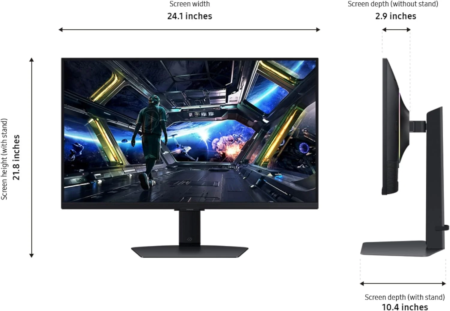مانیتور گیمینگ هوشمند 27 اینچی سامسونگ Odyssey G7 (G70D) 4K UHD IPS با نرخ نوسازی 144 هرتز و زمان پاسخگویی 1 میلیثانیه (GtG)، AMD Freesync Premium، رنگهای زنده، پایه قابل تنظیم، Black Equalizer، مدل LS27DG702ENXZA مانیتور گیمینگ هوشمند 27 اینچی سامسونگ Odyssey G7 (G70D) 4K UHD IPS با نرخ نوسازی 144 هرتز و زمان پاسخگویی 1 میلیثانیه (GtG)، AMD Freesync Premium، رنگهای زنده، پایه قابل تنظیم، Black Equalizer، مدل LS27DG702ENXZA