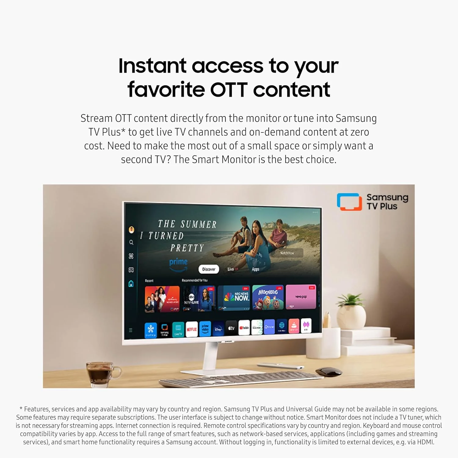 مانیتور هوشمند 27 اینچی FHD سامسونگ سری M5 (M50D) با قابلیت پخش تلویزیون، بلندگوها، HDR10، مرکز بازی، پورت های متعدد، ردیاب تمرین، ابزارهای دسترسی بصری، LS27DM501ENXZA، 2024 مانیتور هوشمند 27 اینچی FHD سامسونگ سری M5 (M50D) با قابلیت پخش تلویزیون، بلندگوها، HDR10، مرکز بازی، پورت های متعدد، ردیاب تمرین، ابزارهای دسترسی بصری، LS27DM501ENXZA، 2024
