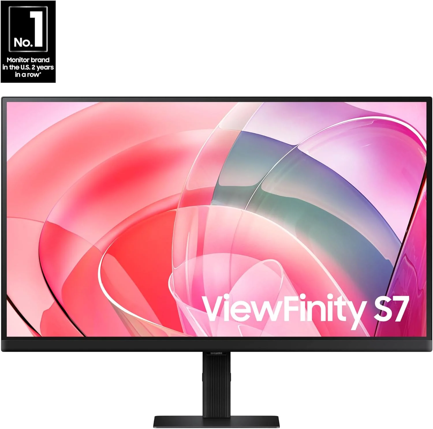 مانیتور 27 اینچی سامسونگ ViewFinity S7 (S70D) سری 4K UHD با رزولوشن بالا، HDR10، پورت های متعدد، پایه نصب آسان، مراقبت پیشرفته از چشم، LS27D702EANXGO، 2024