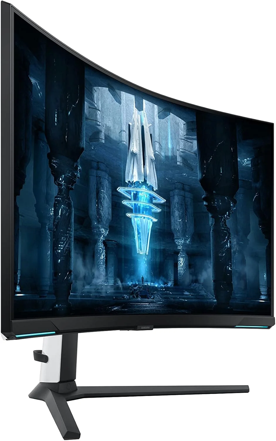 مانیتور گیمینگ خمیده 32 اینچی سامسونگ Odyssey Neo Quantum Mini LED G85NB LS32BG850NPXXU 4K Ultra HD با صفحه نمایش مات - 240 هرتز، 1 میلی‌ثانیه، 3840x2160، HDR2000، HDMI 2.1، 1000R، Freesync Premium Pro، قابلیت تنظیم ارتفاع