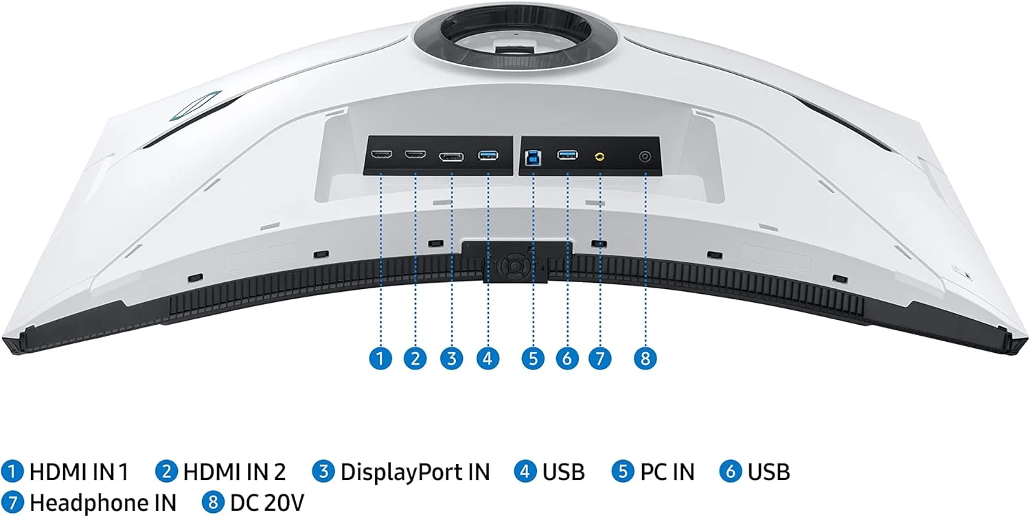 مانیتور گیمینگ خمیده 32 اینچی سامسونگ Odyssey Neo Quantum Mini LED G85NB LS32BG850NPXXU 4K Ultra HD با صفحه نمایش مات - 240 هرتز، 1 میلی‌ثانیه، 3840x2160، HDR2000، HDMI 2.1، 1000R، Freesync Premium Pro، قابلیت تنظیم ارتفاع