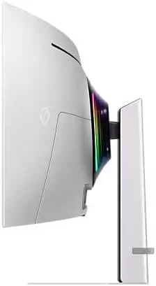 مانیتور گیمینگ 49 اینچی سامسونگ G9 G93SC Odyssey OLED Dual QHD با نرخ تازه سازی 240 هرتز و زمان پاسخگویی 0.03 میلی ثانیه، قابلیت تنظیم ارتفاع، نقره ای