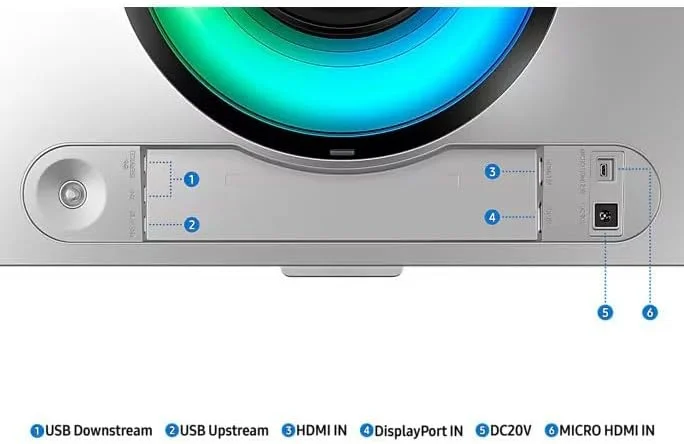 مانیتور گیمینگ 49 اینچی سامسونگ G9 G93SC Odyssey OLED Dual QHD با نرخ تازه سازی 240 هرتز و زمان پاسخگویی 0.03 میلی ثانیه، قابلیت تنظیم ارتفاع، نقره ای