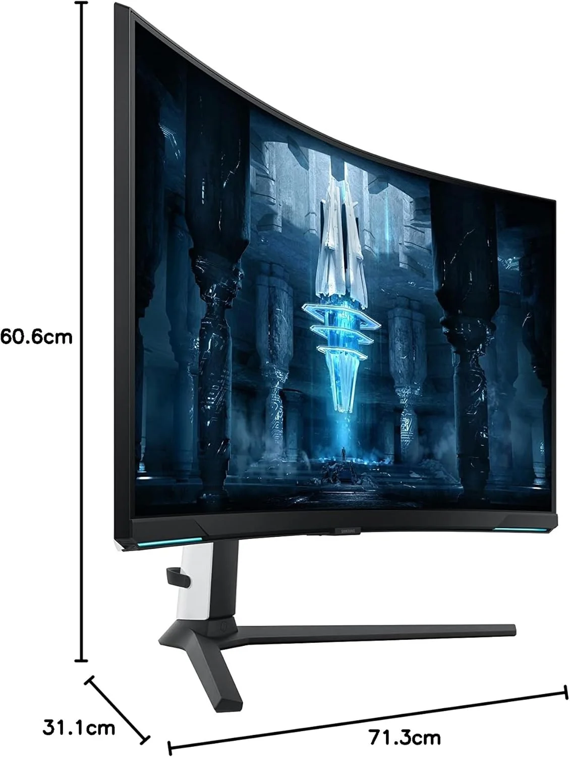 مانیتور گیمینگ خمیده 32 اینچی سامسونگ Odyssey Neo Quantum Mini LED G85NB LS32BG850NPXXU 4K Ultra HD با صفحه نمایش مات - 240 هرتز، 1 میلی‌ثانیه، 3840x2160، HDR2000، HDMI 2.1، 1000R، Freesync Premium Pro، قابلیت تنظیم ارتفاع