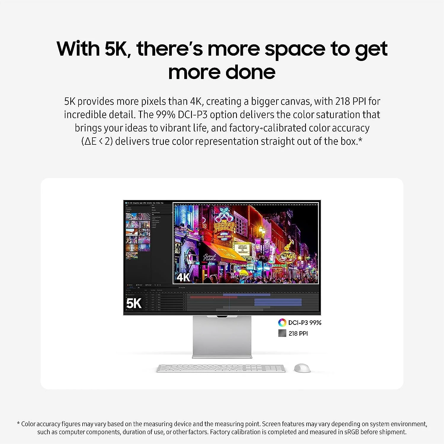 مانیتور 27 اینچی سامسونگ ViewFinity S9 IPS 5K با Thunderbolt 4، Mini-DisplayPort، صفحه نمایش مات، دوربین 4K Slimfit، طراحی فلزی باریک، AirPlay، برنامه های Smart TV، Gaming Hub، برای ویندوز و مک