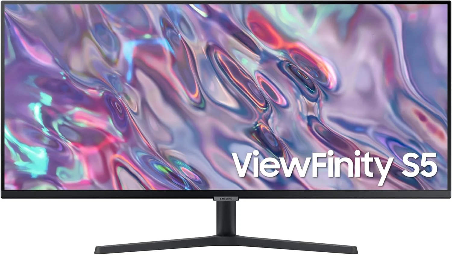 مانیتور 34 اینچی سامسونگ ViewFinity S5 S50GC با رزولوشن Ultra WQHD، تجربه فوق العاده روان با نرخ تازه سازی 100 هرتز و طراحی فوق العاده باریک و شیک با صفحه نمایش بدون حاشیه - LS34C500GAMXUE