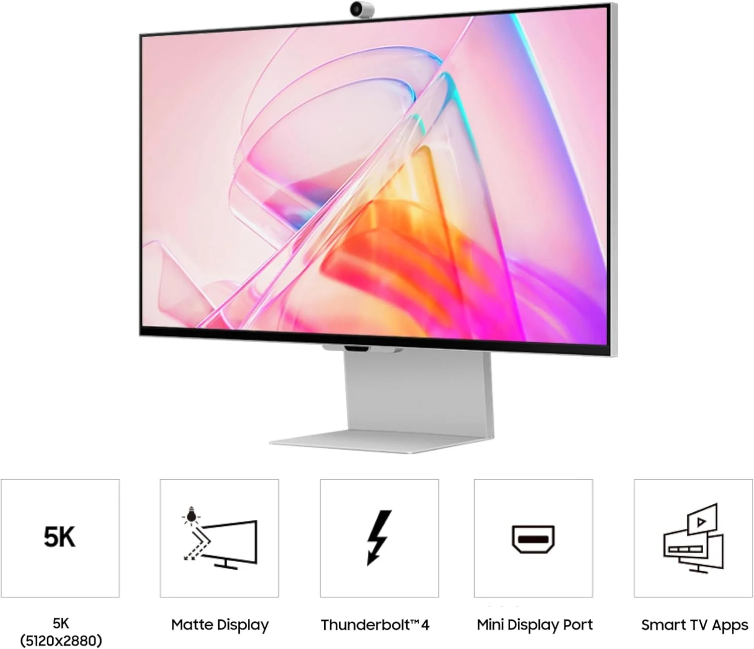 مانیتور کامپیوتر 27 اینچی سامسونگ ViewFinity S9 Series 5K، Thunderbolt 4، DisplayPort، صفحه نمایش مات، دوربین 4K Slimfit، طراحی فلزی باریک، AirPlay، برنامه های Smart-TV، Gaming Hub، LS27C900PANXZA، 2023 مانیتور کامپیوتر 27 اینچی سامسونگ ViewFinity S9 Series 5K، Thunderbolt 4، DisplayPort، صفحه نمایش مات، دوربین 4K Slimfit، طراحی فلزی باریک، AirPlay، برنامه های Smart-TV، Gaming Hub، LS27C900PANXZA، 2023