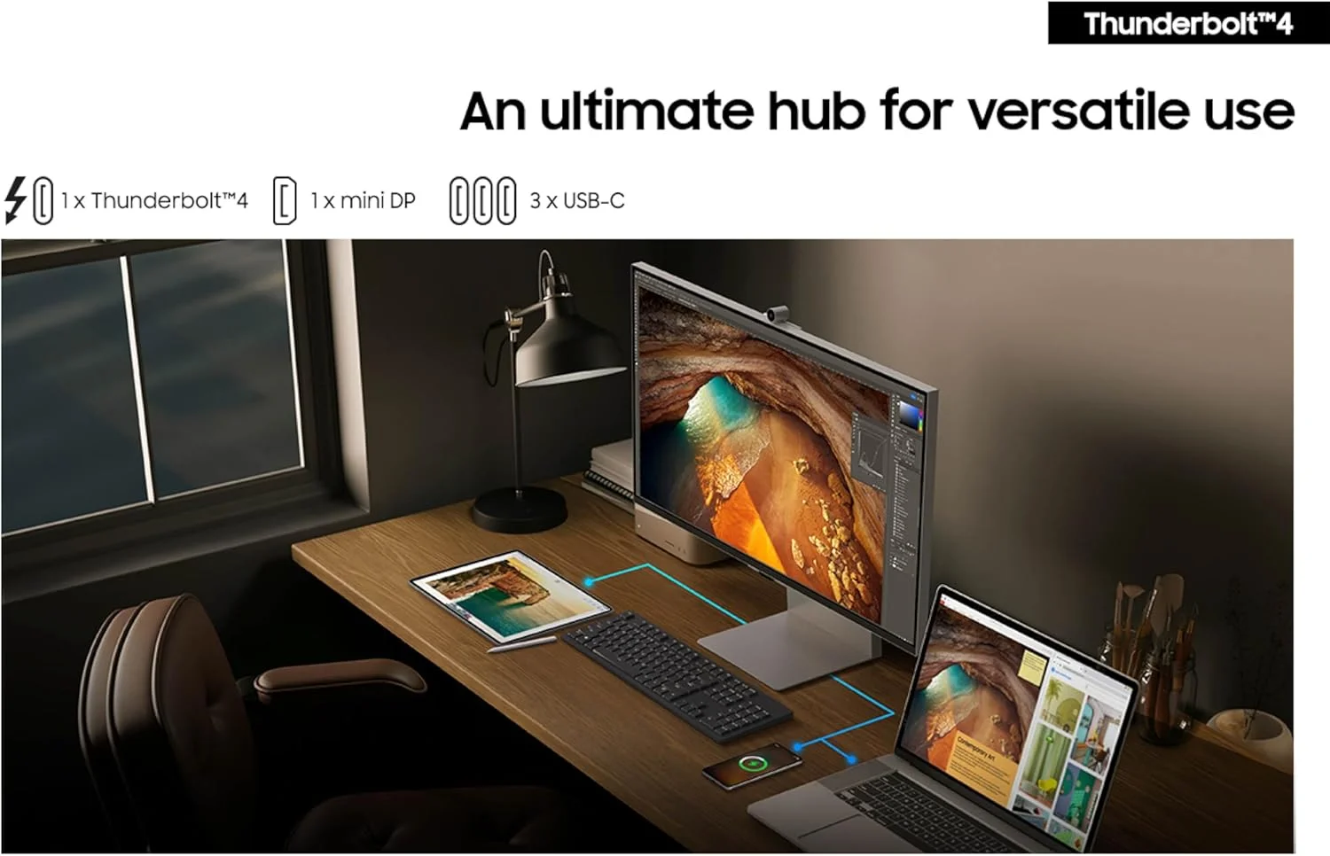 مانیتور کامپیوتر 27 اینچی سامسونگ ViewFinity S9 Series 5K، Thunderbolt 4، DisplayPort، صفحه نمایش مات، دوربین 4K Slimfit، طراحی فلزی باریک، AirPlay، برنامه های Smart-TV، Gaming Hub، LS27C900PANXZA، 2023 مانیتور کامپیوتر 27 اینچی سامسونگ ViewFinity S9 Series 5K، Thunderbolt 4، DisplayPort، صفحه نمایش مات، دوربین 4K Slimfit، طراحی فلزی باریک، AirPlay، برنامه های Smart-TV، Gaming Hub، LS27C900PANXZA، 2023