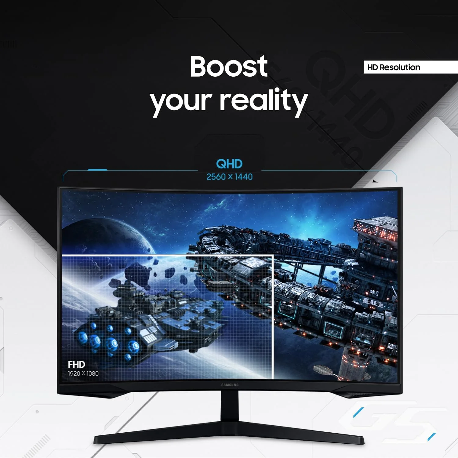 مانیتور گیمینگ خمیده 32 اینچی سامسونگ Odyssey G55C سری QHD، زمان پاسخگویی 1 میلیثانیه (MPRT)، HDR10، نرخ تازهسازی 165 هرتز، AMD Radeon FreeSync، محافظت از چشم، LS32CG550ENXZA، مدل 2024 مانیتور گیمینگ خمیده 32 اینچی سامسونگ Odyssey G55C سری QHD، زمان پاسخگویی 1 میلیثانیه (MPRT)، HDR10، نرخ تازهسازی 165 هرتز، AMD Radeon FreeSync، محافظت از چشم، LS32CG550ENXZA، مدل 2024