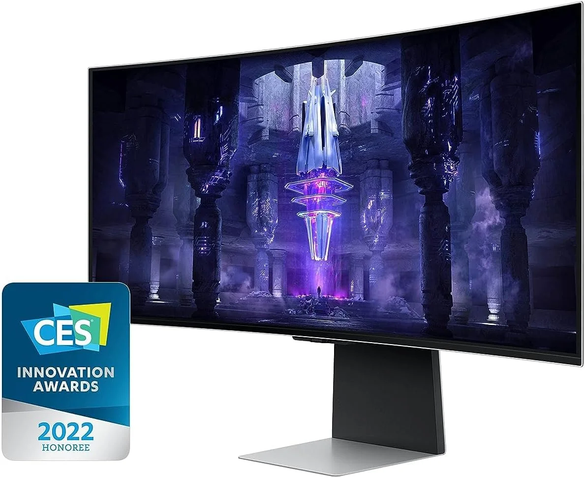 مانیتور گیمینگ 34 اینچی سامسونگ Odyssey OLED G8 با تجربه تلویزیون هوشمند، زمان پاسخگویی 0.03 میلی‌ثانیه و نرخ تازه‌سازی 175 هرتز، AMD FreeSync Premium Pro، IoT Hub و دستیارهای صوتی - LS34BG850SMXUE
