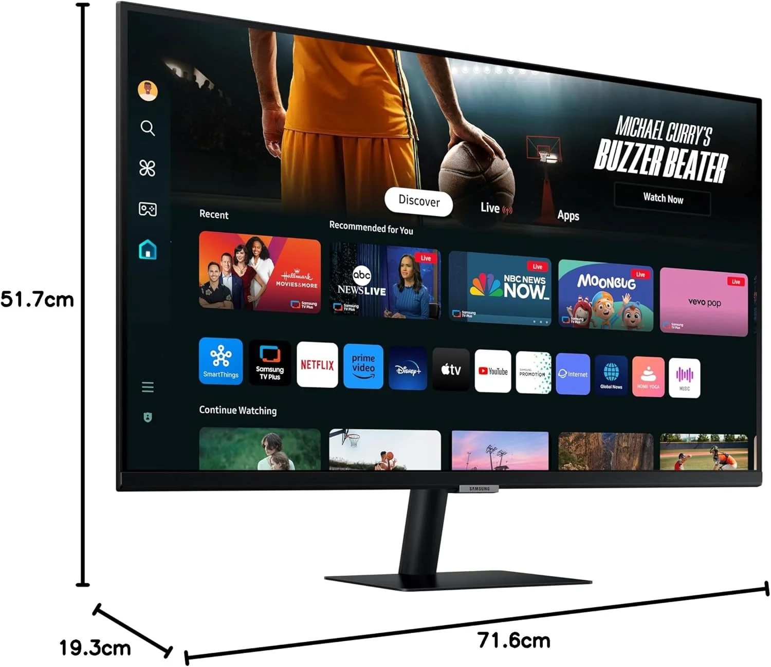 مانیتور هوشمند 32 اینچ 4K Ultra HD HDR10 سامسونگ LS32DM700UUXXU با اسپیکر - 3840x2160، USB-C، HDMI، WiFi، بلوتوث، Smart Hub برای پخش جریانی تلویزیون، برنامه های Catch Up و Gaming Hub مانیتور هوشمند 32 اینچ 4K Ultra HD HDR10 سامسونگ LS32DM700UUXXU با اسپیکر - 3840x2160، USB-C، HDMI، WiFi، بلوتوث، Smart Hub برای پخش جریانی تلویزیون، برنامه های Catch Up و Gaming Hub