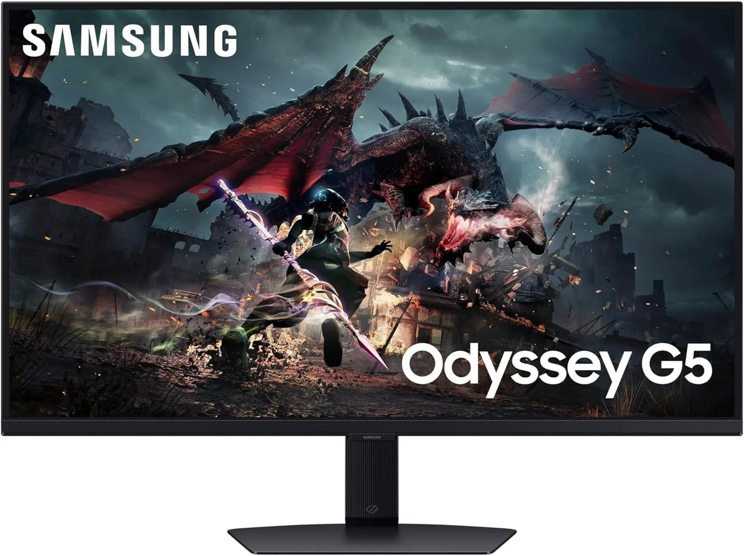 مانیتور گیمینگ 32 اینچی سامسونگ Odyssey G50D Series QHD Fast IPS، 1ms، VESA DisplayHDR 400، 180Hz، AMD FreeSync، پایه قابل تنظیم، حالت Eye Saver، LS32DG502ENXZA، 2024