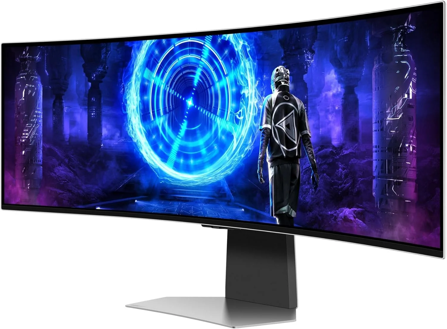 مانیتور گیمینگ 49 اینچ سامسونگ G9 G952 Odyssey OLED بدون بازتاب نور، هوشمند، Dual QHD، نرخ نوسازی 240 هرتز، زمان پاسخگویی 0.03 میلیثانیه، انحنای صفحه نمایش 1800R، تنظیم ارتفاع بلندگو، محافظ صفحه نمایش - LS49DG952SMXUE مانیتور گیمینگ 49 اینچ سامسونگ G9 G952 Odyssey OLED بدون بازتاب نور، هوشمند، Dual QHD، نرخ نوسازی 240 هرتز، زمان پاسخگویی 0.03 میلیثانیه، انحنای صفحه نمایش 1800R، تنظیم ارتفاع بلندگو، محافظ صفحه نمایش - LS49DG952SMXUE