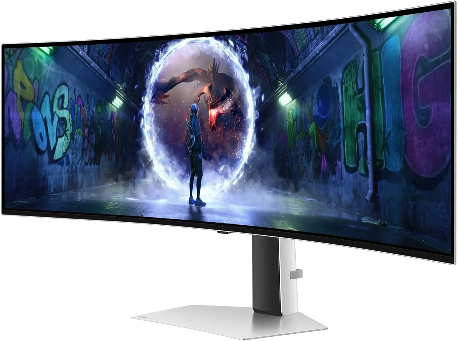 مانیتور گیمینگ 49 اینچی سامسونگ G9 G932 Odyssey OLED Dual QHD با رزولوشن 1800R صفحه نمایش منحنی نرخ تازه سازی 240 هرتز زمان پاسخگویی 0.03 میلی ثانیه تنظیم ارتفاع محافظ صفحه نمایش LS49DG932SMXUE مانیتور گیمینگ 49 اینچی سامسونگ G9 G932 Odyssey OLED Dual QHD با رزولوشن 1800R صفحه نمایش منحنی نرخ تازه سازی 240 هرتز زمان پاسخگویی 0.03 میلی ثانیه تنظیم ارتفاع محافظ صفحه نمایش LS49DG932SMXUE
