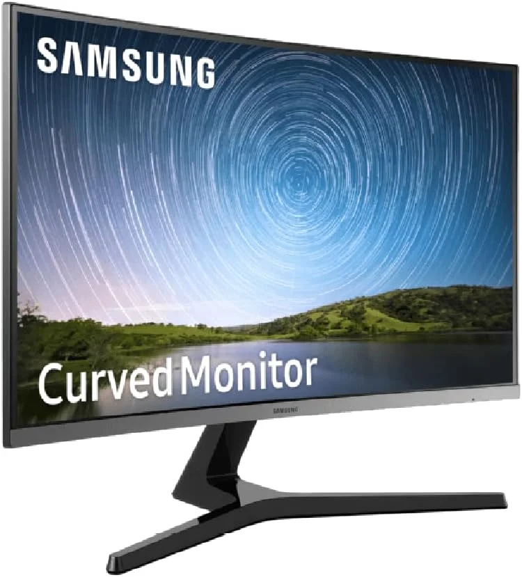 مانیتور خمیده 27 اینچی سامسونگ مدل LC27R500FHUXEN - FullHD، بدون حاشیه 3 طرفه، Freesync، HDMI، VGA، خاکستری آبی تیره