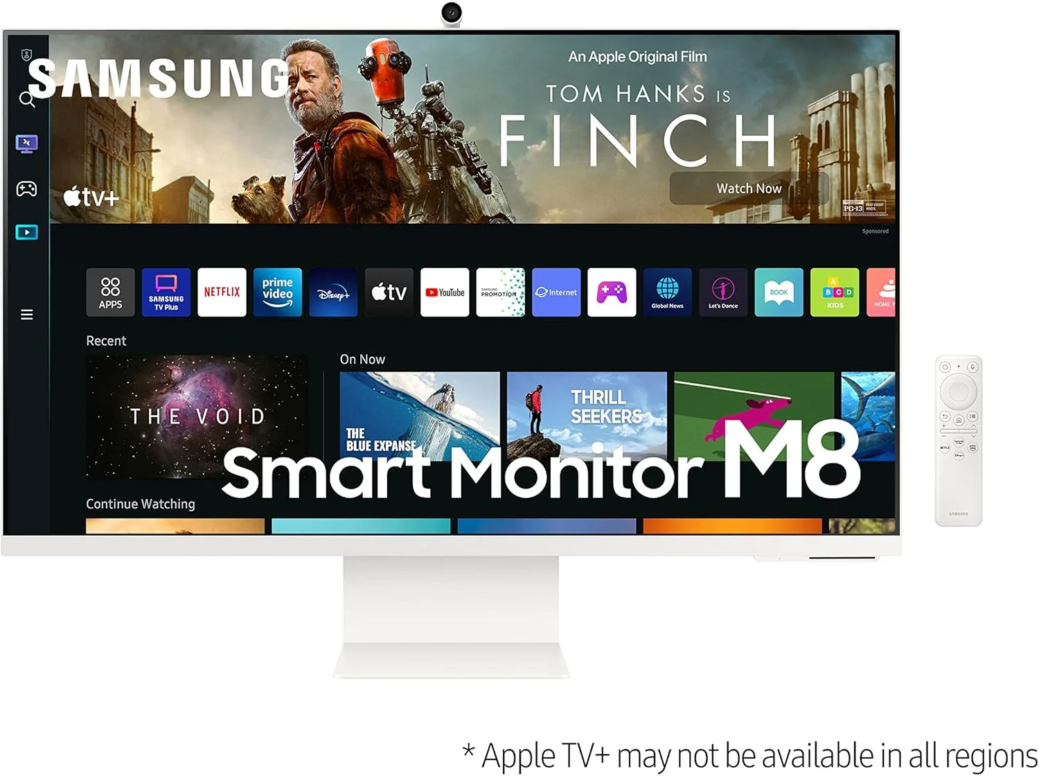 مانیتور هوشمند 32 اینچی سامسونگ مدل LS32BM801UUXXU 4K با Smart Hub برای پخش جریانی تلویزیون و برنامه های catch up - سفید