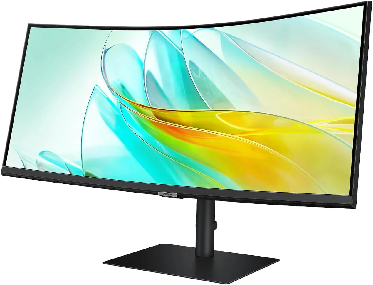مانیتور فوق عریض 34 اینچی سامسونگ مدل S65UC ViewFinity (LS34C650UAMXUE) - QHD، خمیده، نسبت تصویر 21:9، USB-C، HDR10 - همراه با پایه هدست، وب کم، ماوس بی سیم و پد ماوس 1st Wave مانیتور فوق عریض 34 اینچی سامسونگ مدل S65UC ViewFinity (LS34C650UAMXUE) - QHD، خمیده، نسبت تصویر 21:9، USB-C، HDR10 - همراه با پایه هدست، وب کم، ماوس بی سیم و پد ماوس 1st Wave