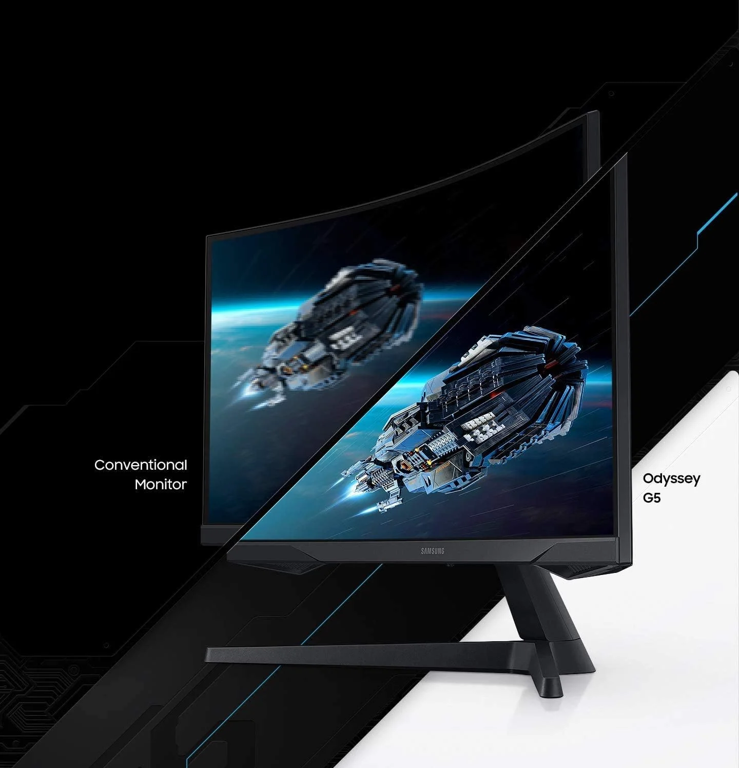 مانیتور گیمینگ 27 اینچی سامسونگ مدل G5 Odyssey با صفحه نمایش خمیده 1000R، کیفیت QHD، نرخ تازه سازی 144 هرتز، زمان پاسخگویی 1 میلی ثانیه، FreeSync Premium، مشکی - LC27G55Tqwmxue مانیتور گیمینگ 27 اینچی سامسونگ مدل G5 Odyssey با صفحه نمایش خمیده 1000R، کیفیت QHD، نرخ تازه سازی 144 هرتز، زمان پاسخگویی 1 میلی ثانیه، FreeSync Premium، مشکی - LC27G55Tqwmxue