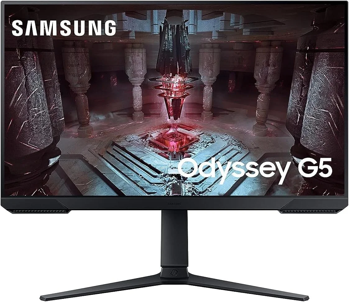 مانیتور گیمینگ 32 اینچ سامسونگ Odyssey G5 Flat QHD با زمان پاسخگویی 1 میلی‌ثانیه، نرخ تازه‌سازی 165 هرتز، HDR 10 و AMD FreeSync Premium - مدل LS32CG510، دارای DisplayPort