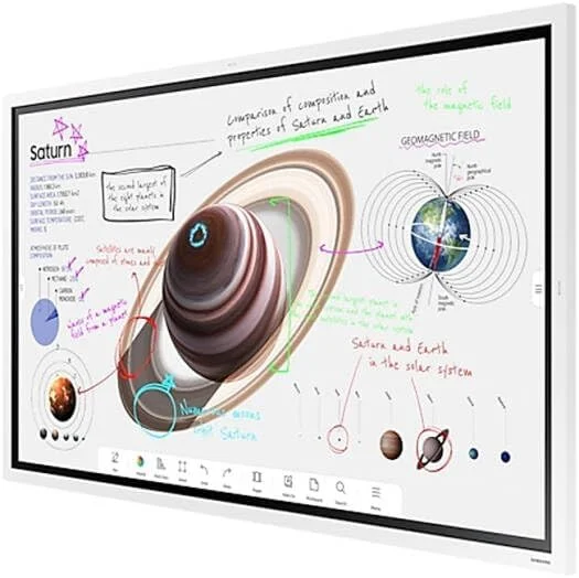 نمایشگر تعاملی 55 اینچی سامسونگ Flip Pro WM55B با کیفیت 4K UHD VA، نرخ نوسازی 60 هرتز، زمان پاسخگویی 8 میلیثانیه، لمس IR، سیستم عامل Tizen 6.5، قلم استایلوس، حافظه 32 گیگابایتی، سفید | LH55WMBWBGCXUE نمایشگر تعاملی 55 اینچی سامسونگ Flip Pro WM55B با کیفیت 4K UHD VA، نرخ نوسازی 60 هرتز، زمان پاسخگویی 8 میلیثانیه، لمس IR، سیستم عامل Tizen 6.5، قلم استایلوس، حافظه 32 گیگابایتی، سفید | LH55WMBWBGCXUE